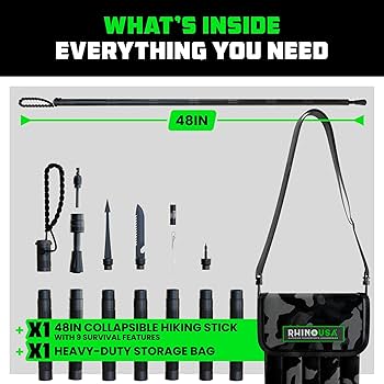 Compact All-in-One Hiking Stick