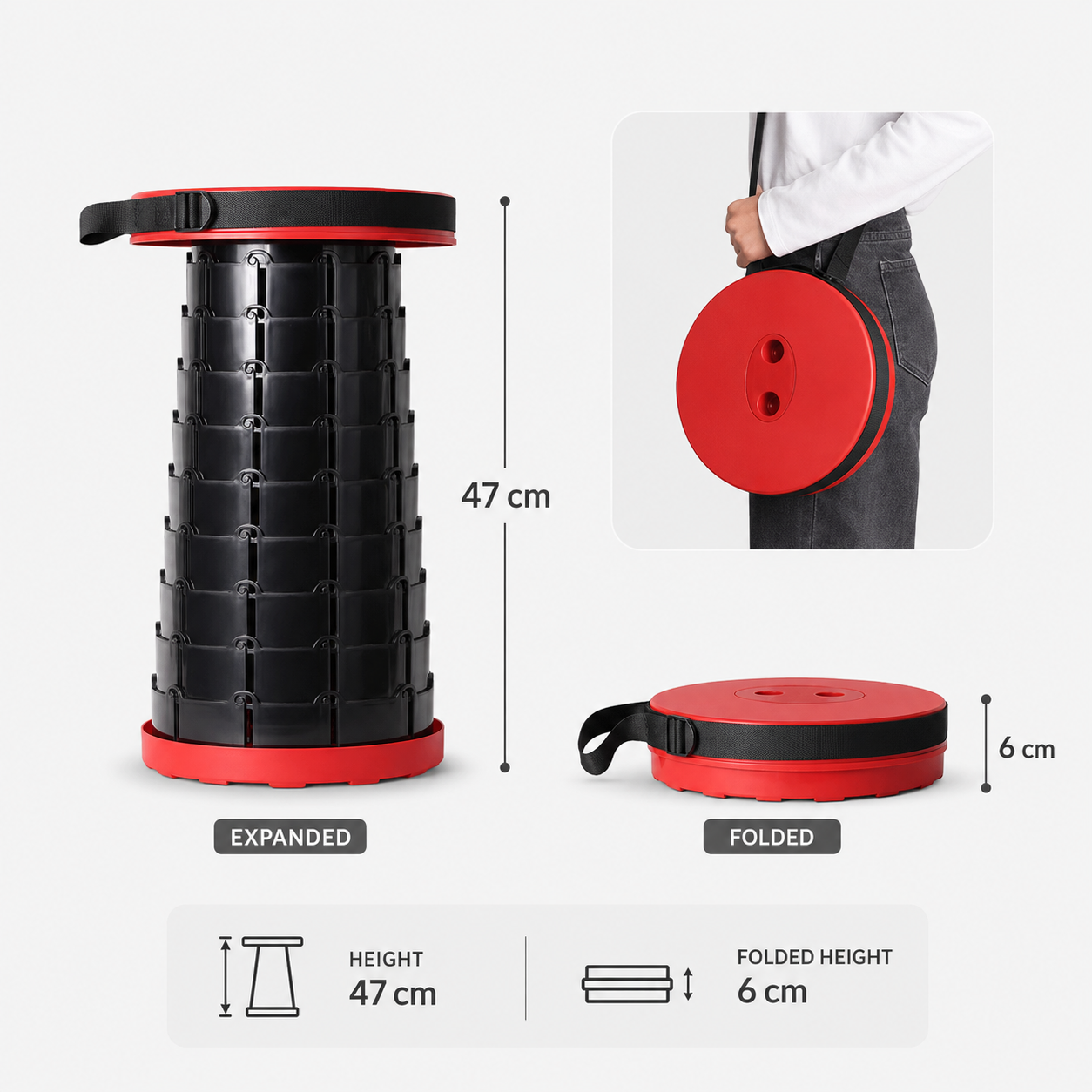 Foldable Round Chair – Compact Portable Camping Stool | Wild Boys Supply