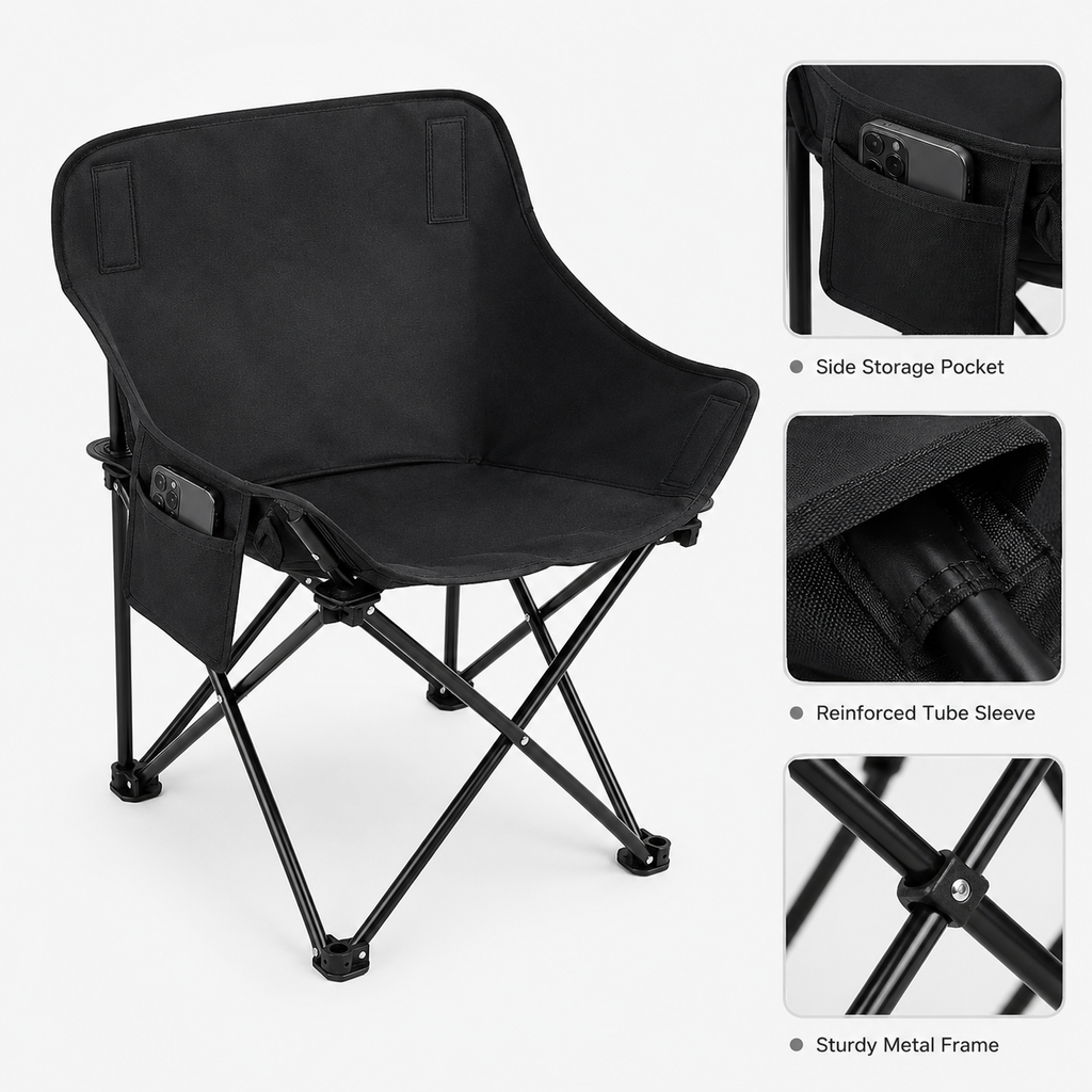Camping Chair with Side Table