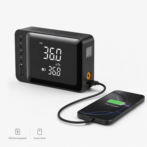 All-in-One Car Emergency Kit | Power Bank, Jump Starter, Air Pump & Emergency Light