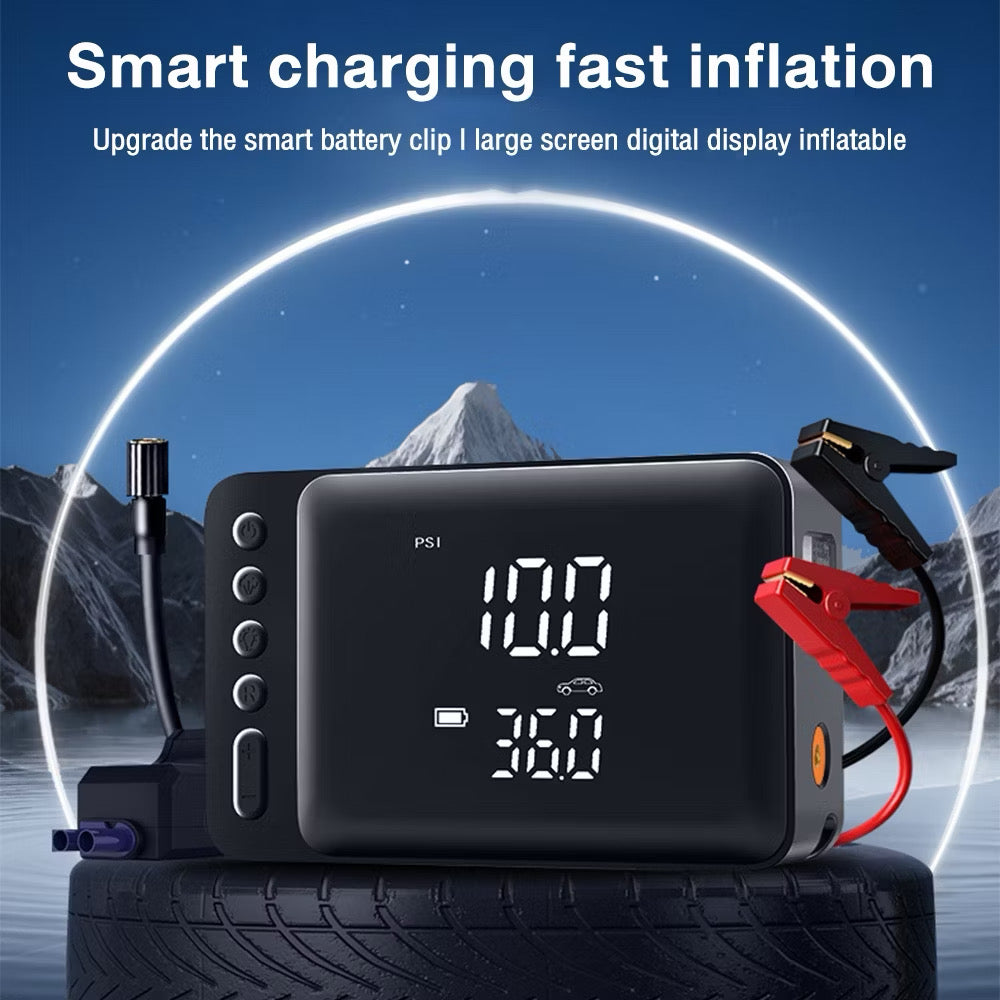 All-in-One Car Emergency Kit | Power Bank, Jump Starter, Air Pump & Emergency Light