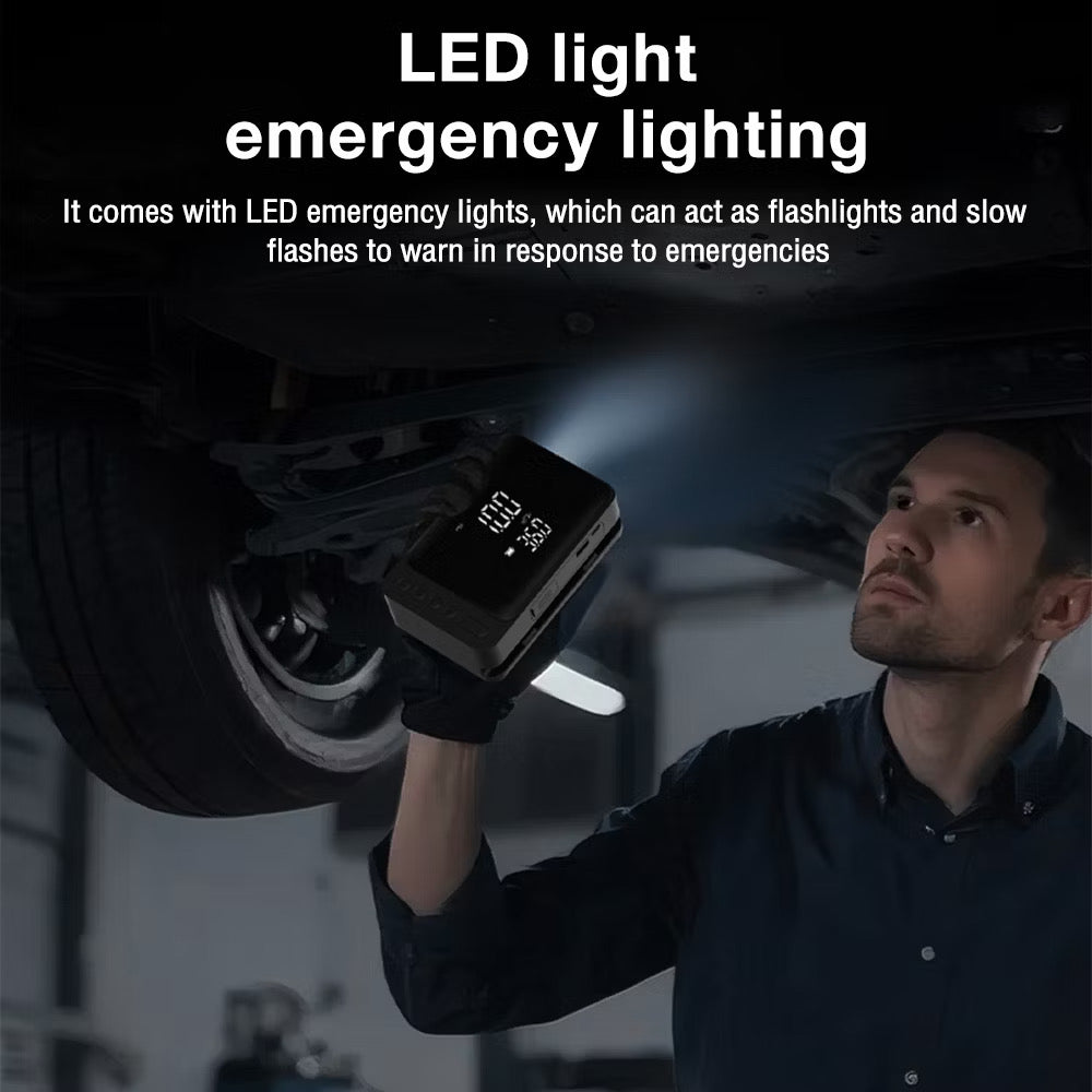All-in-One Car Emergency Kit | Power Bank, Jump Starter, Air Pump & Emergency Light