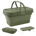 Foldable Basket with Built-In Table